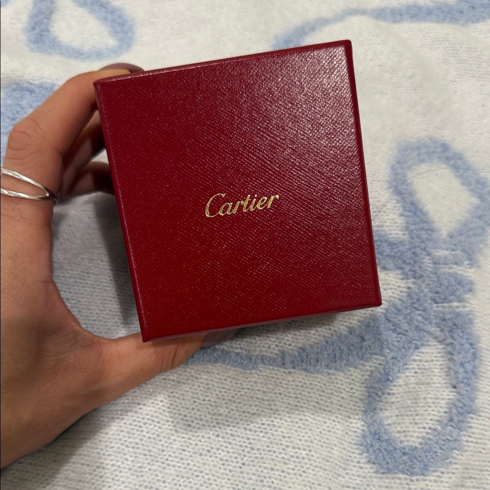 Cartier Burgundy Box with Gold Logo
